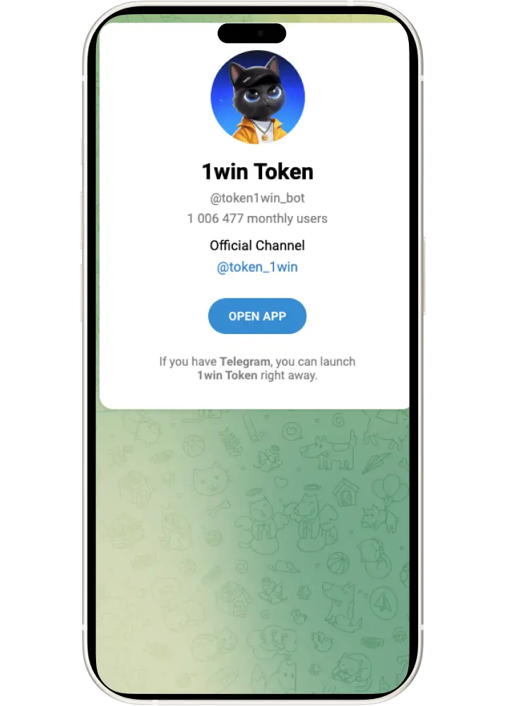 Find news about 1win Token game on Telegram